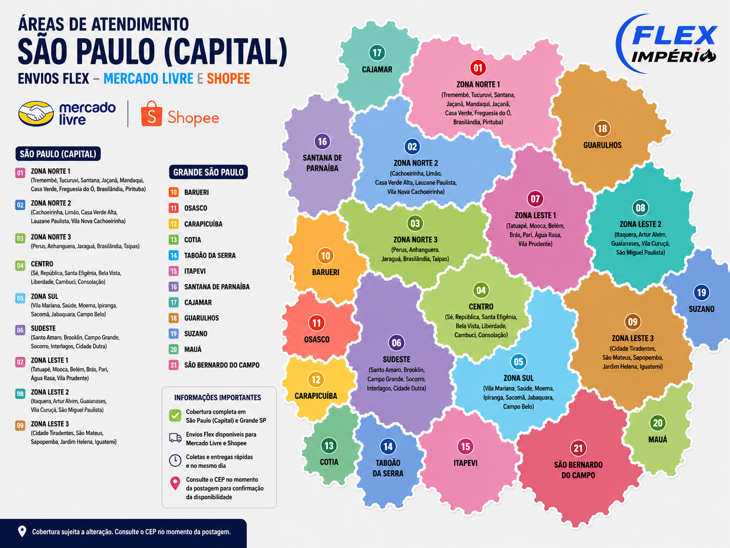 Mapa de cobertura Império Flex
